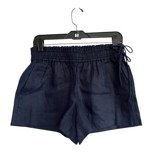J Crew Navy Blue 100% Linen Women's Shorts Sz XS